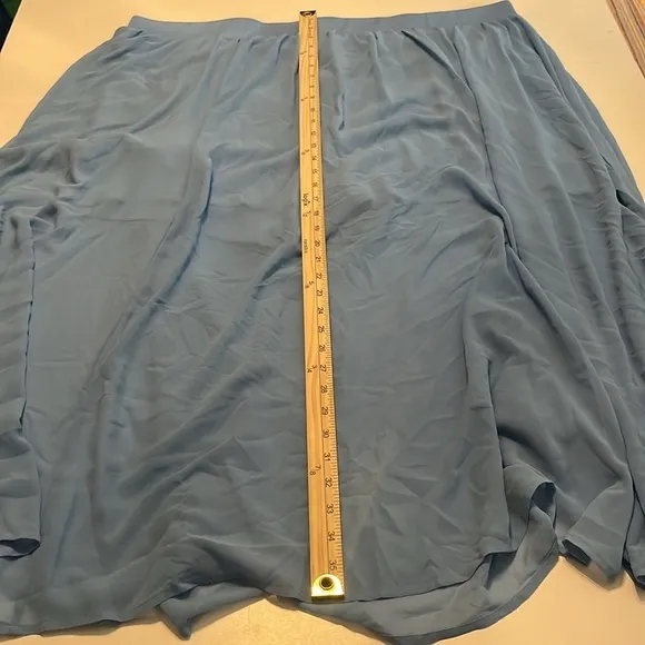 NWT Torrid Maxi Chiffon Undershort Skirt Blissful Blue Torrid Size 4X