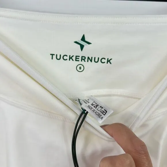 NWT Tuckernuck Womens White TNUCK Sport Compression Skirted Capri Leggings Small
