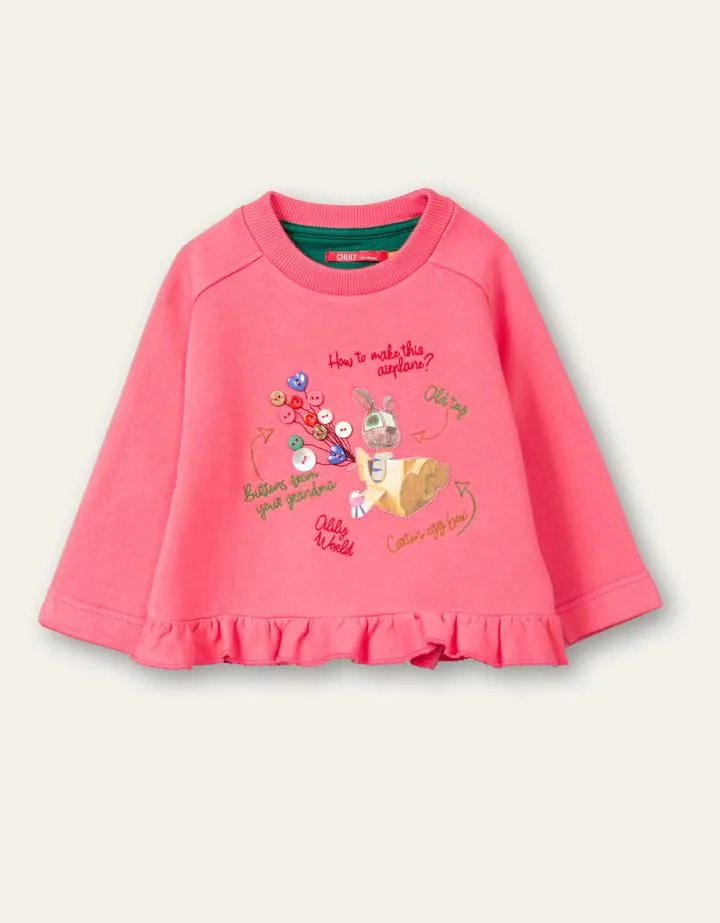 OILILY Hug Girls Pink Rabbit Sweater - CLEARANCE SALE