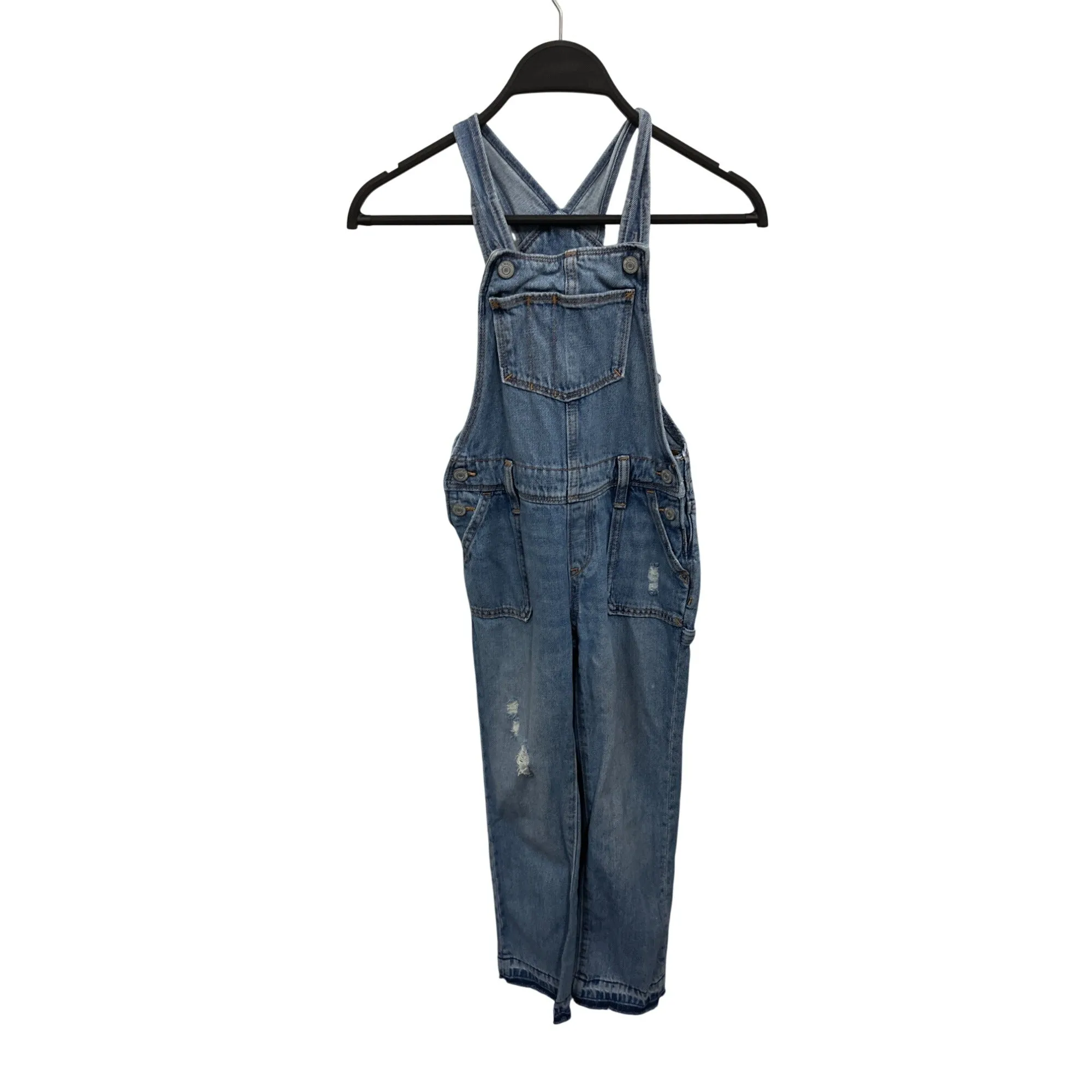 Old Navy Kids Denim Overalls M (8) Blue Adjustable Straps Pockets