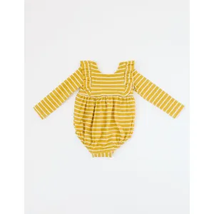 Ollie Jay Mustard Stripe Leah Romper