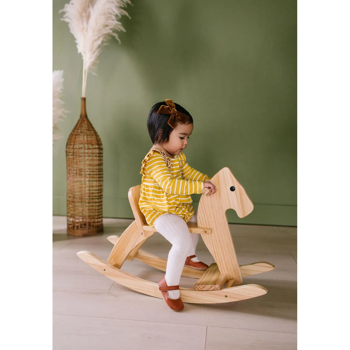 Ollie Jay Mustard Stripe Leah Romper
