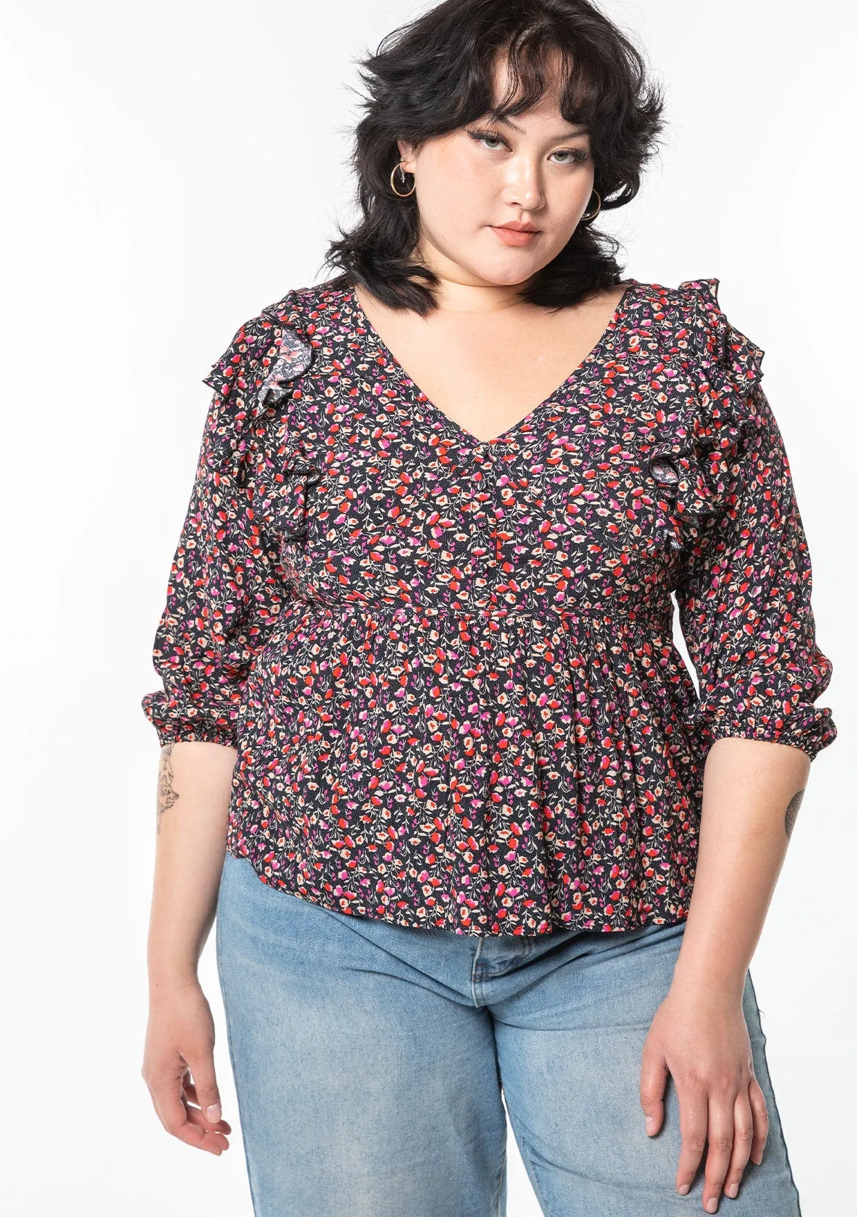 Open Road Peplum Top
