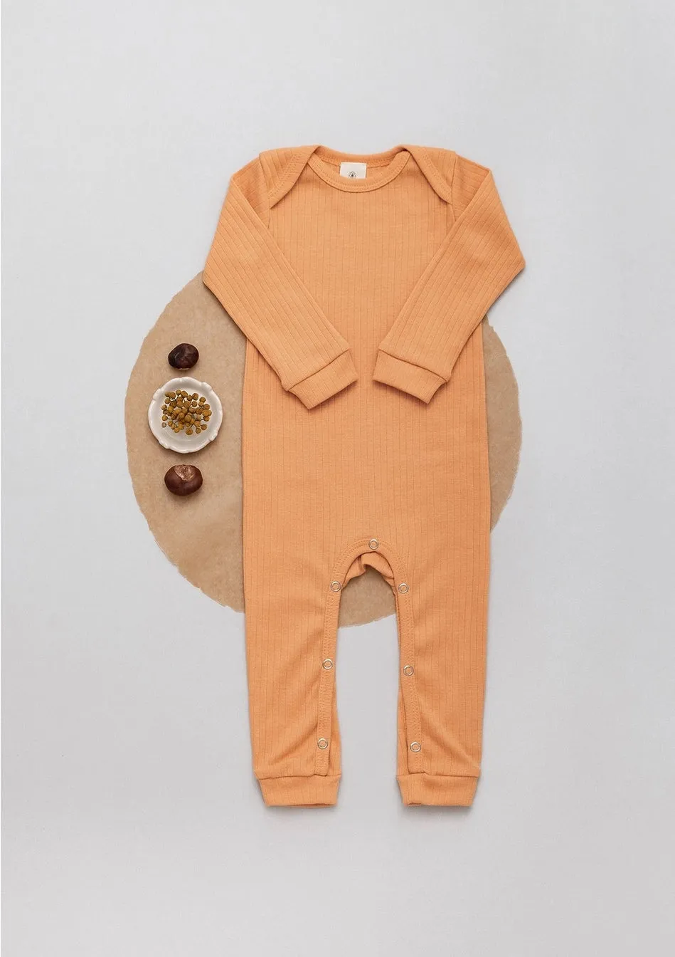 Organic Long-Sleeve Ribbed Romper