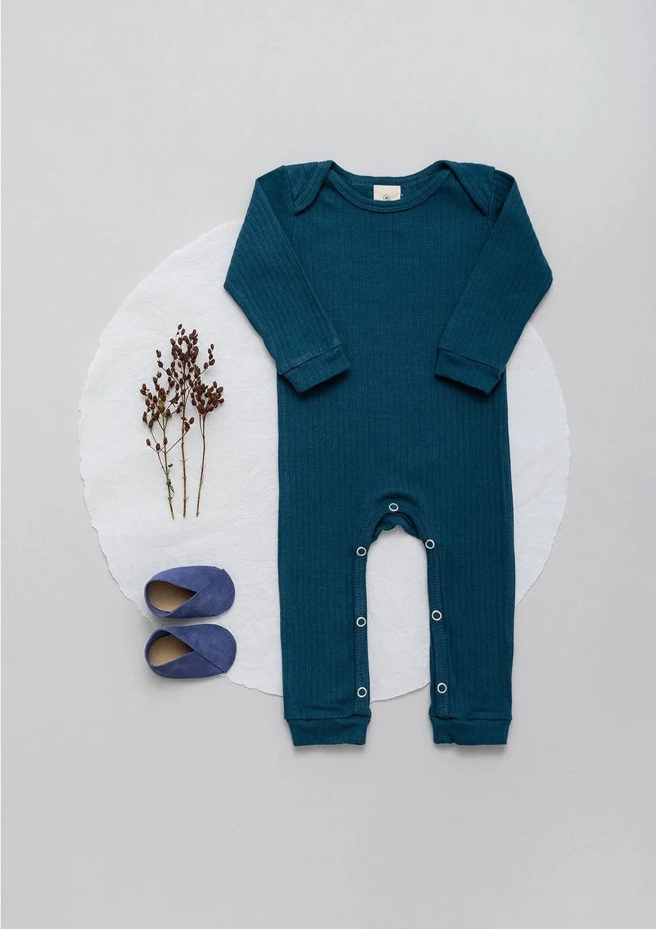 Organic Long-Sleeve Ribbed Romper