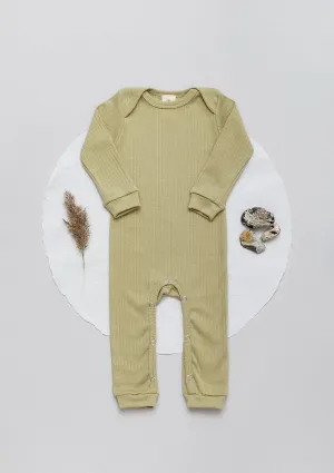 Organic Long-Sleeve Ribbed Romper