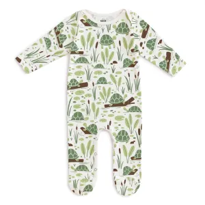 Organic Turtles Footed Romper