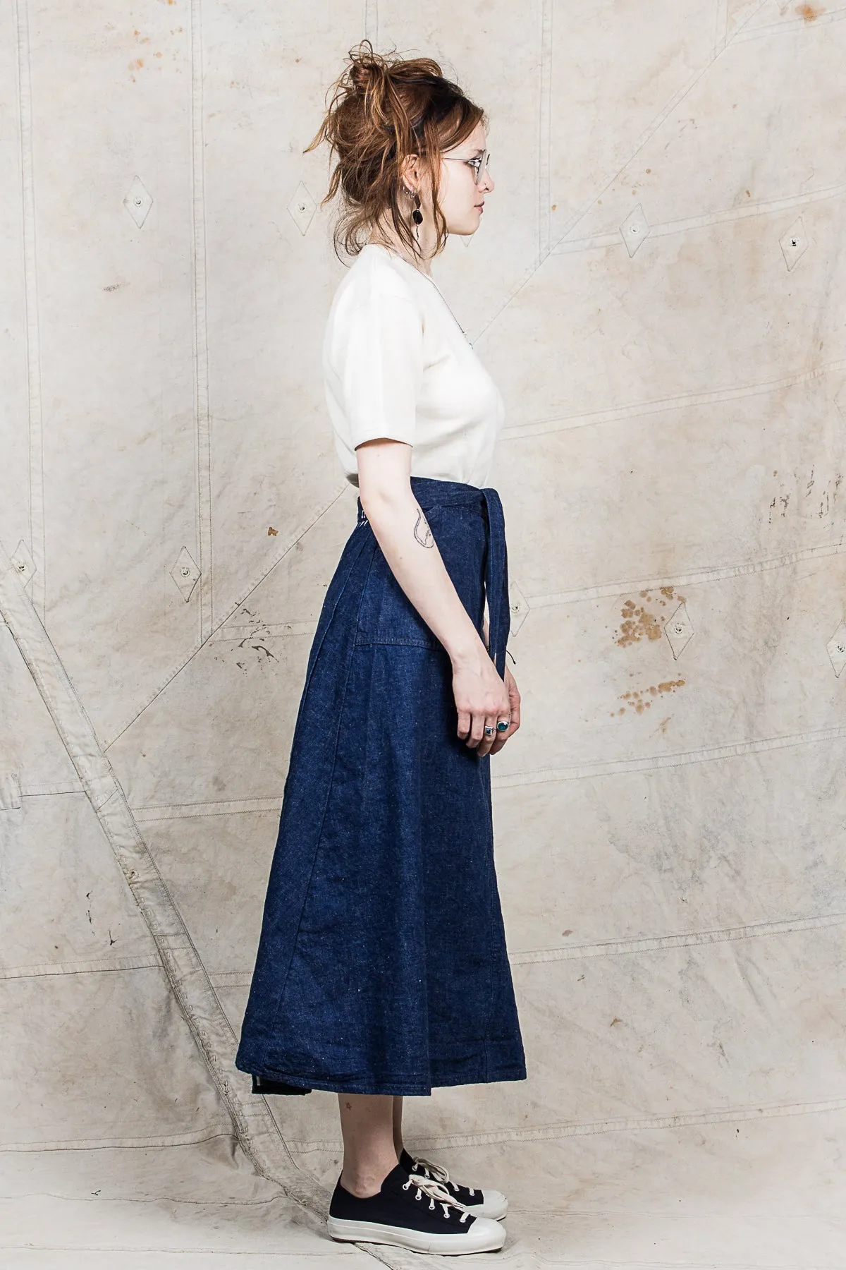 OrSlow 4014 Women's Denim Wrap Long Skirt