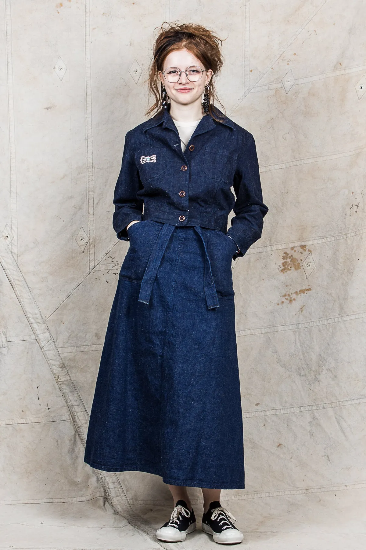 OrSlow 4014 Women's Denim Wrap Long Skirt