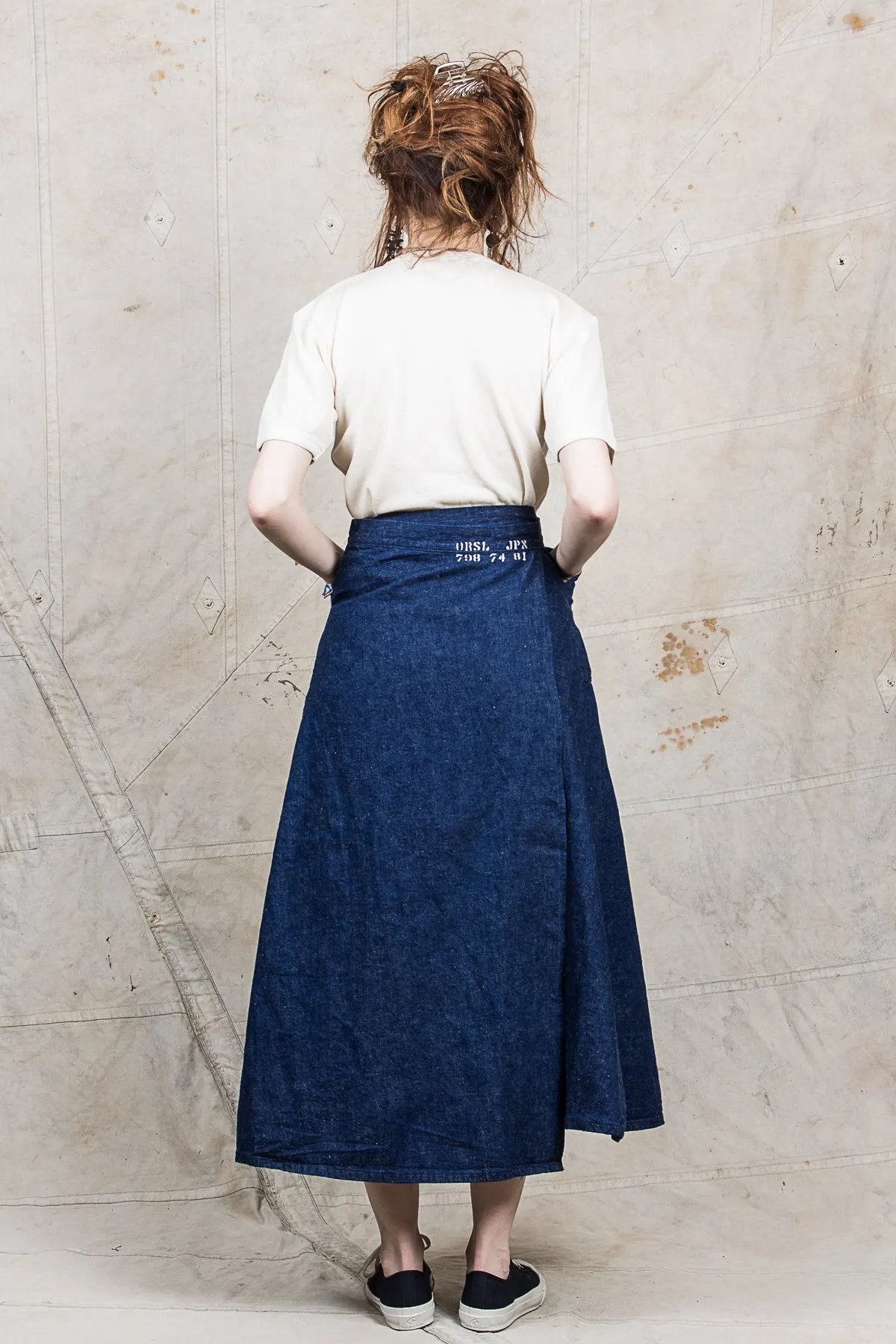 OrSlow 4014 Women's Denim Wrap Long Skirt