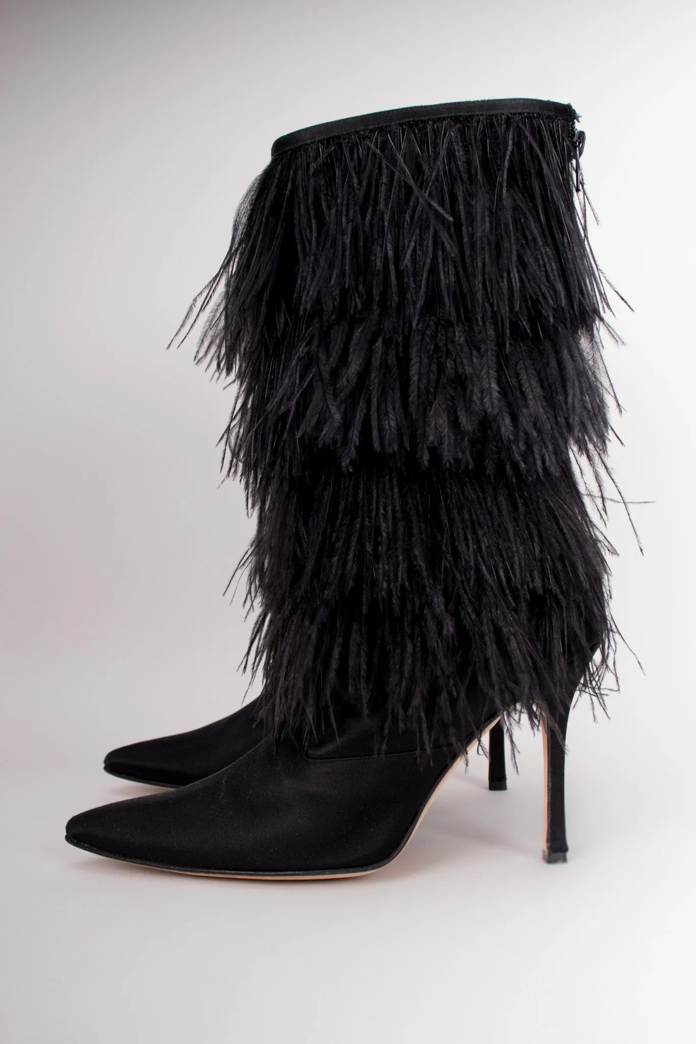 Ostrich Feather Boots