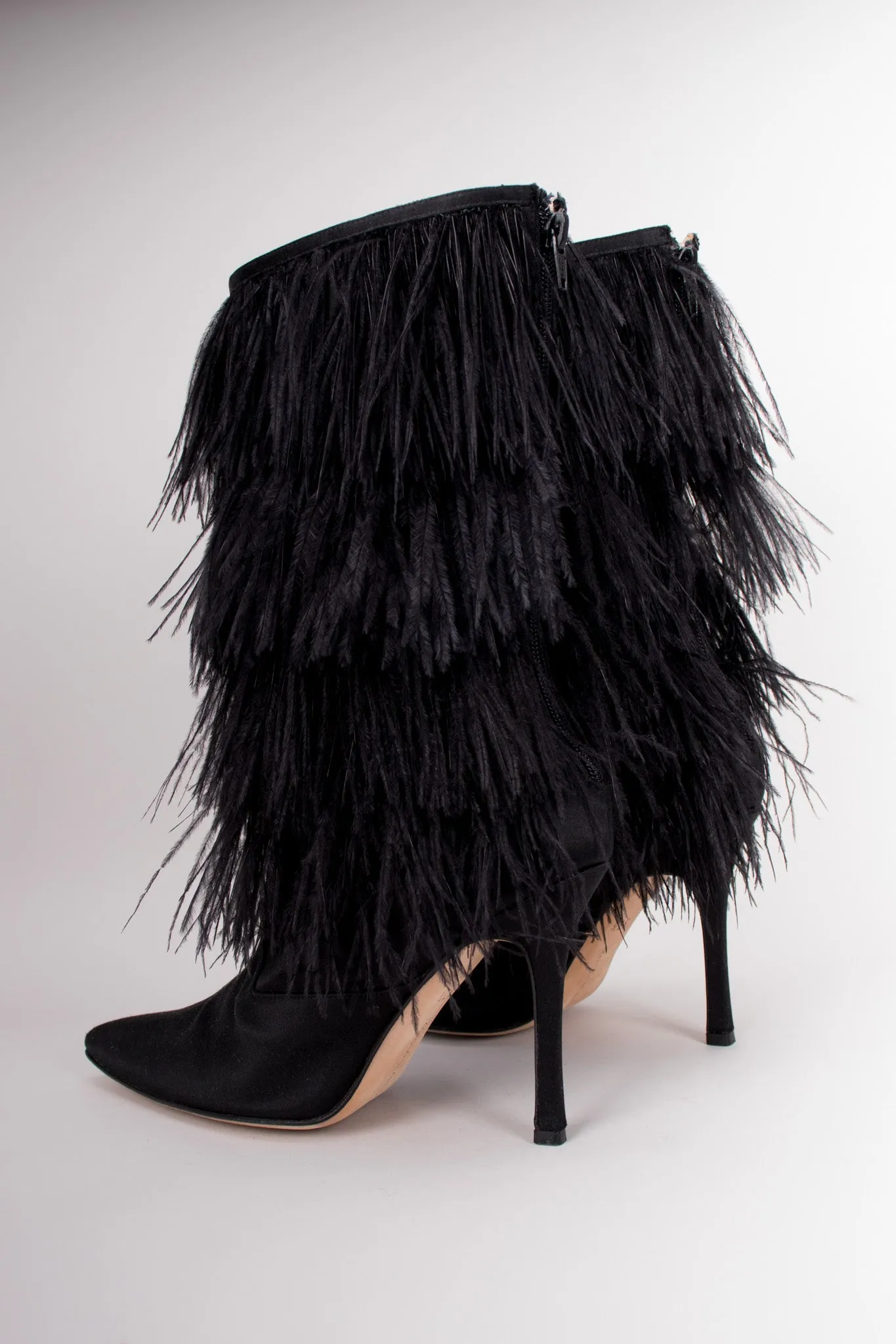 Ostrich Feather Boots