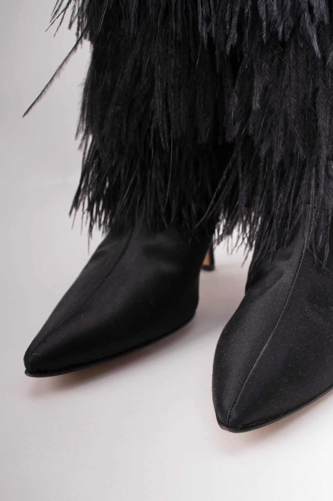 Ostrich Feather Boots