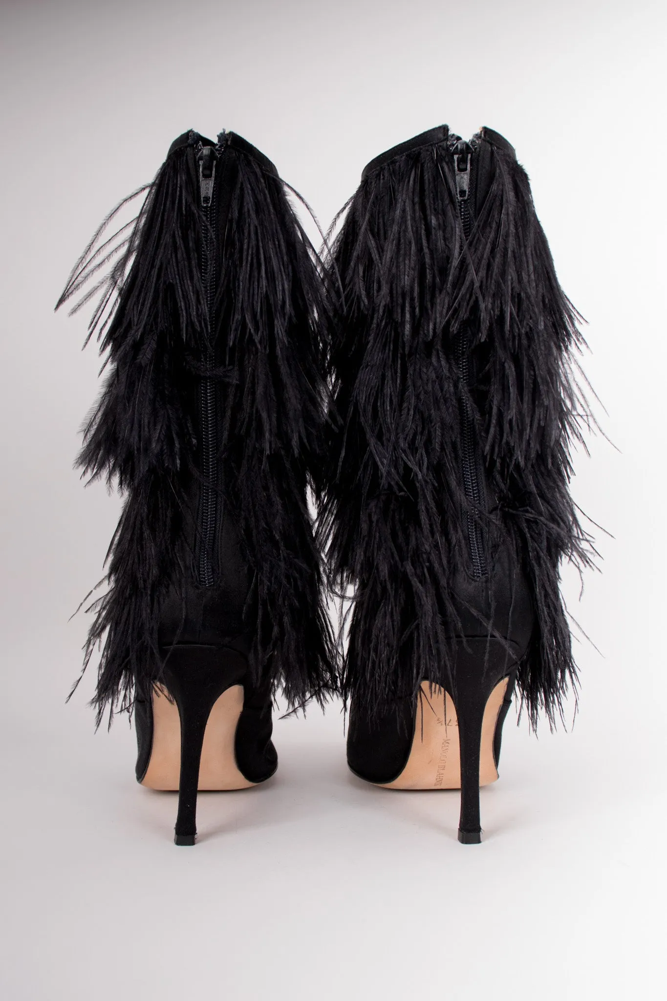 Ostrich Feather Boots