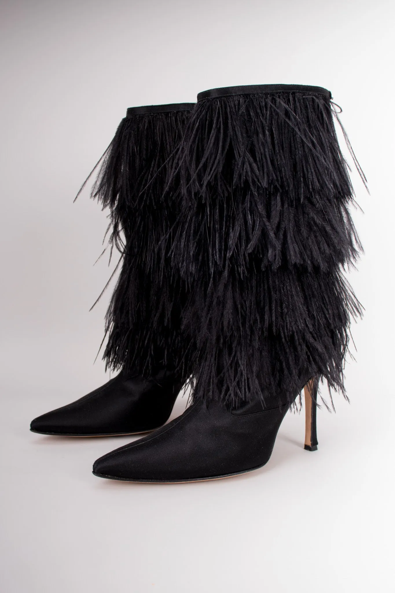 Ostrich Feather Boots