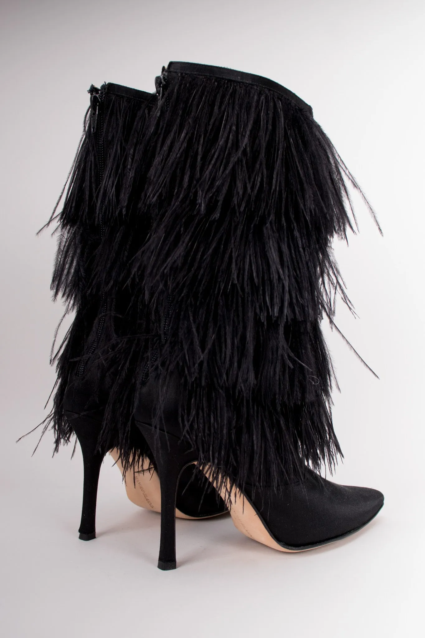 Ostrich Feather Boots