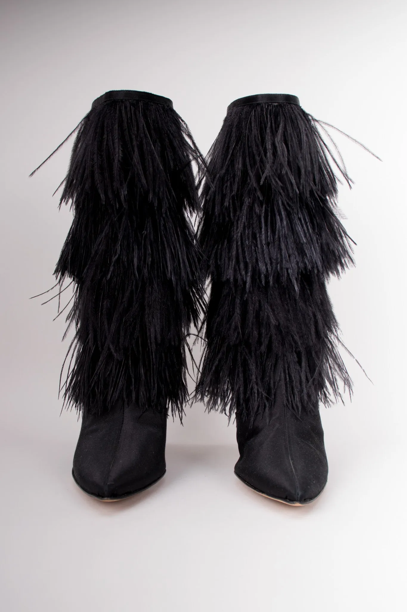 Ostrich Feather Boots