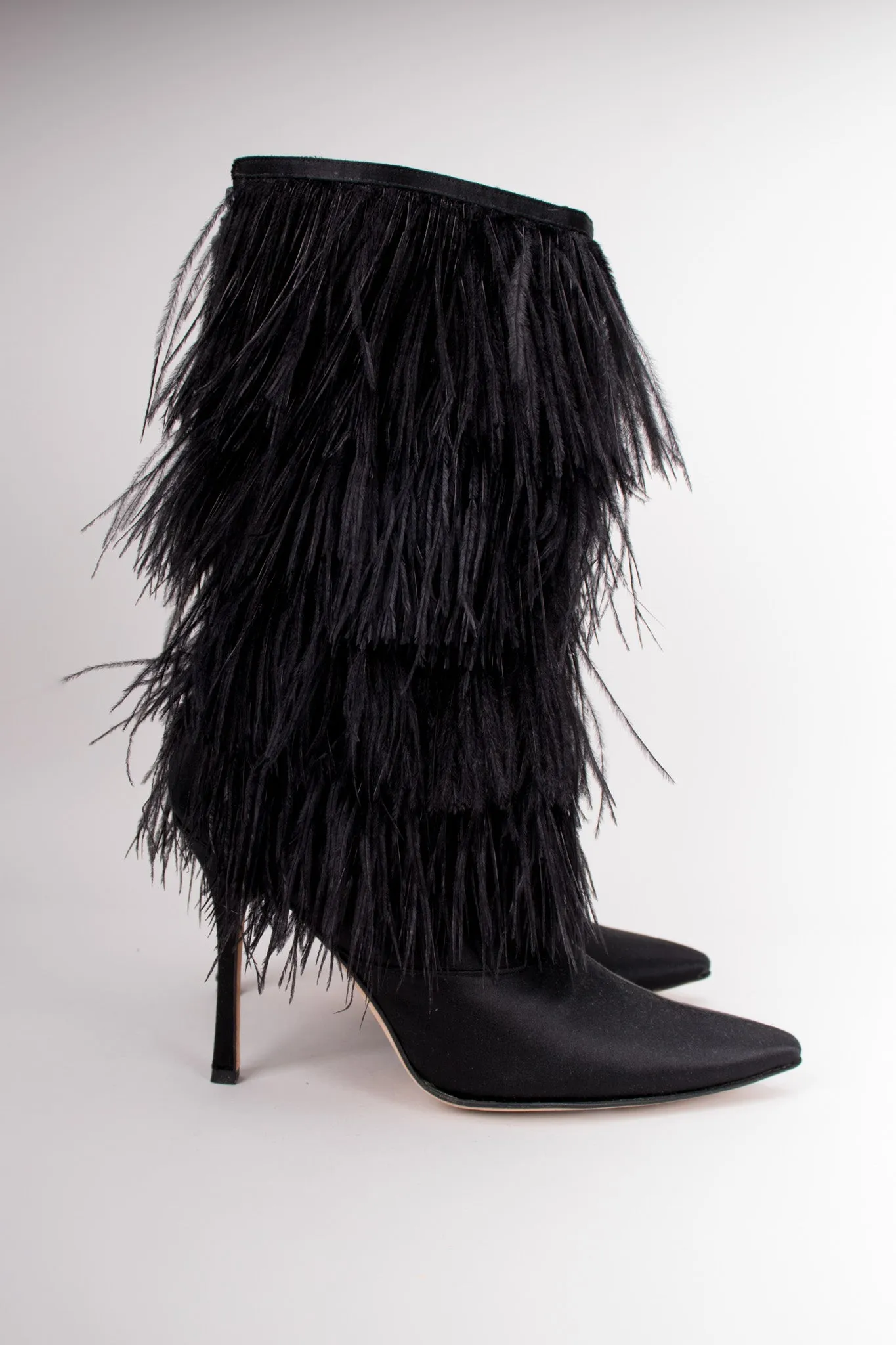 Ostrich Feather Boots