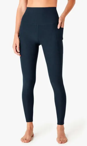 Out of pocket high waisted midi leggings in nocturnal navy