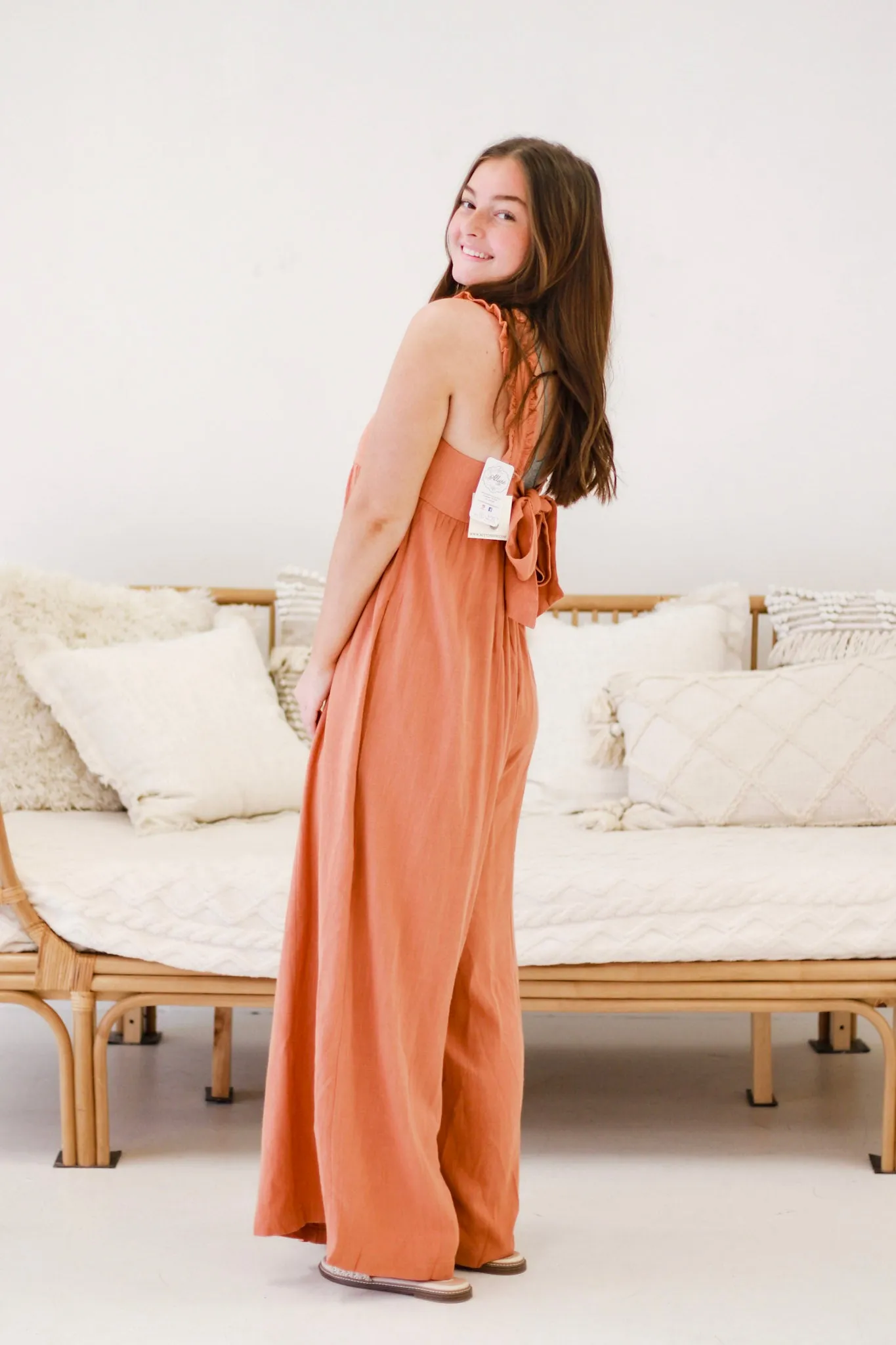 Outdoor Events Wide Leg Jumpsuit in Ginger