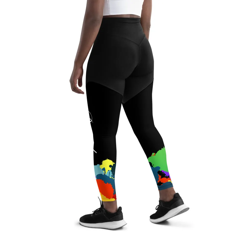 Paint Splashed Bojoul Luxury Compression Sports Leggings