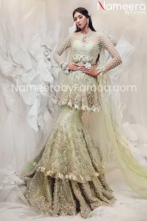 Pakistani Designer Regalia in Peplum Lehenga #BN167