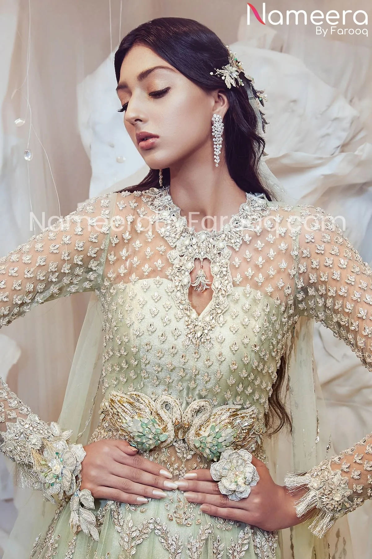 Pakistani Designer Regalia in Peplum Lehenga #BN167