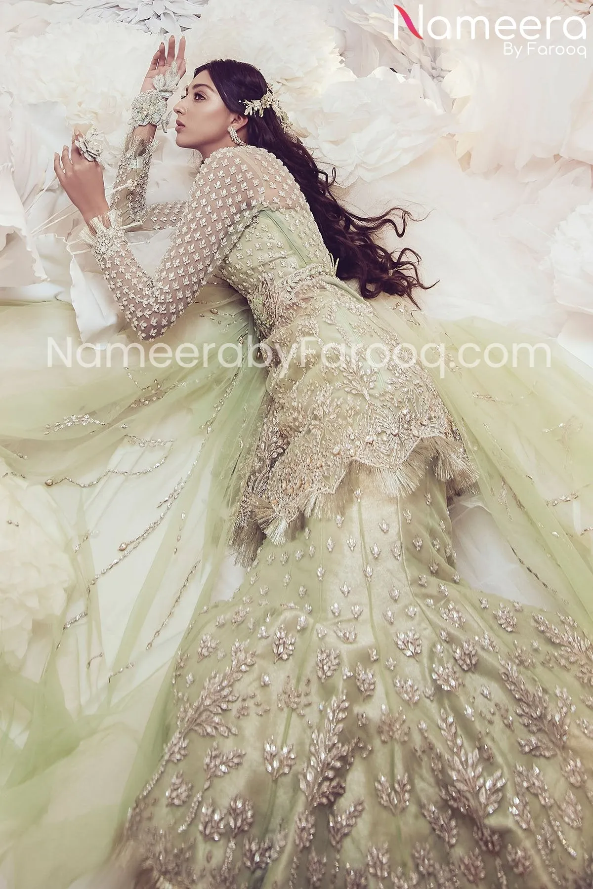 Pakistani Designer Regalia in Peplum Lehenga #BN167