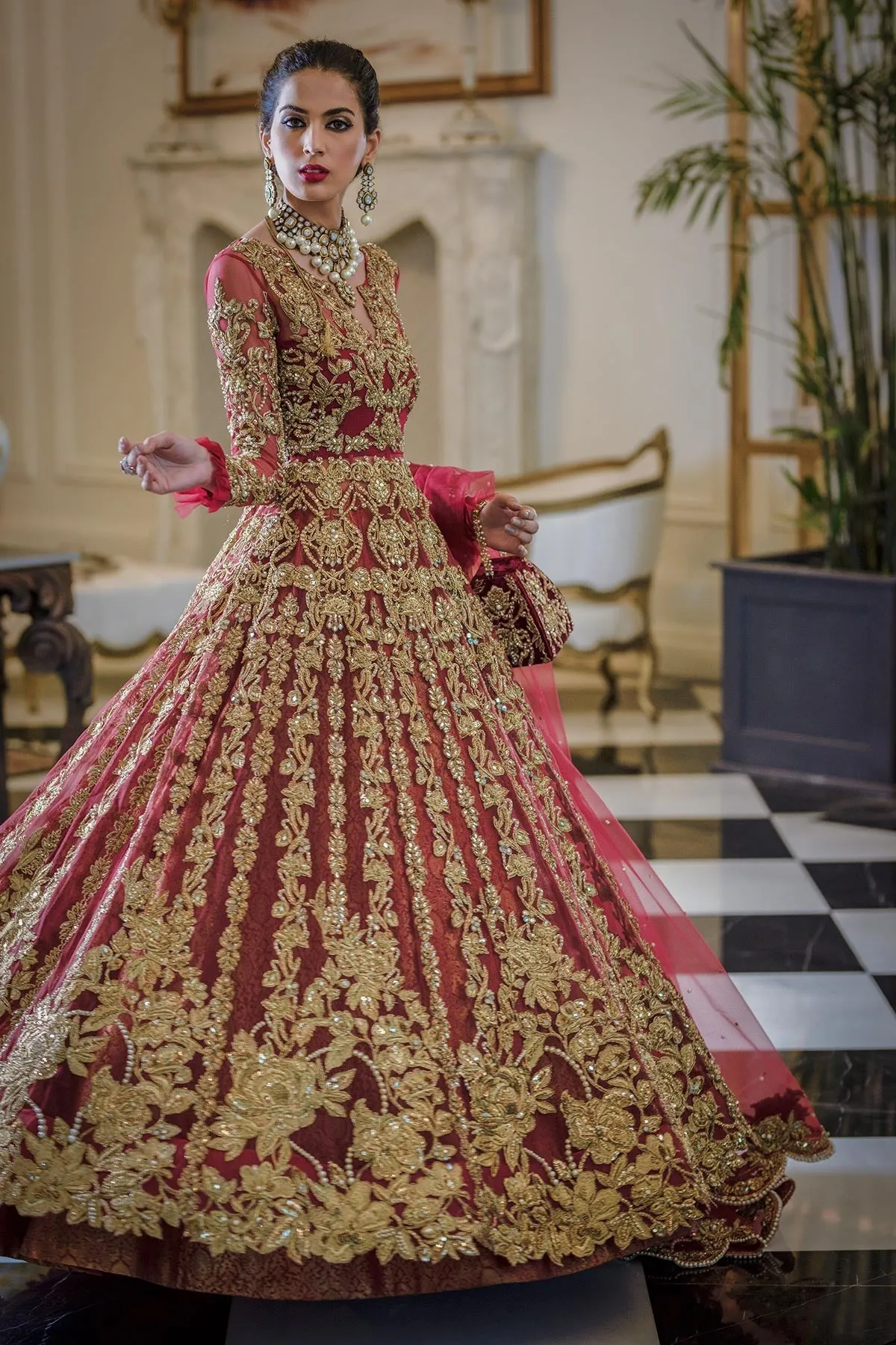 Pakistani Heavy Bridal Maxi for Wedding #C2092