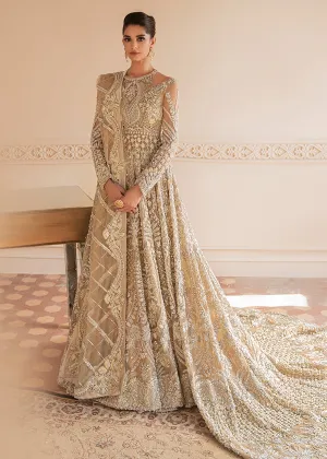 Pakistani White Net Lehenga Bridal Maxi Dress #BN911