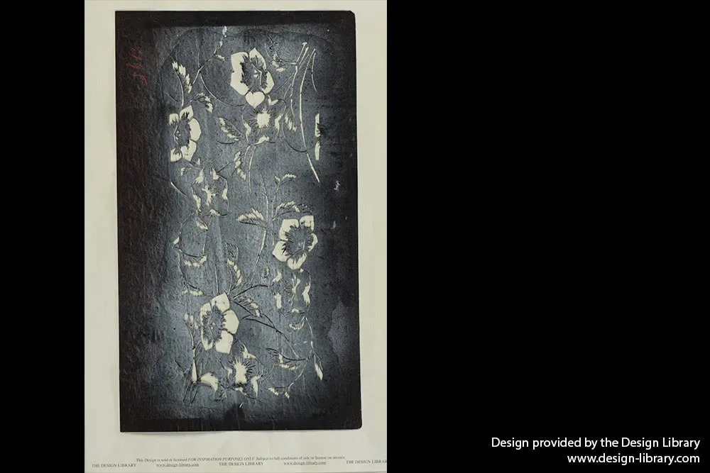 Paperblanks Katagami Florals Kuro Midi Journal - Unlined