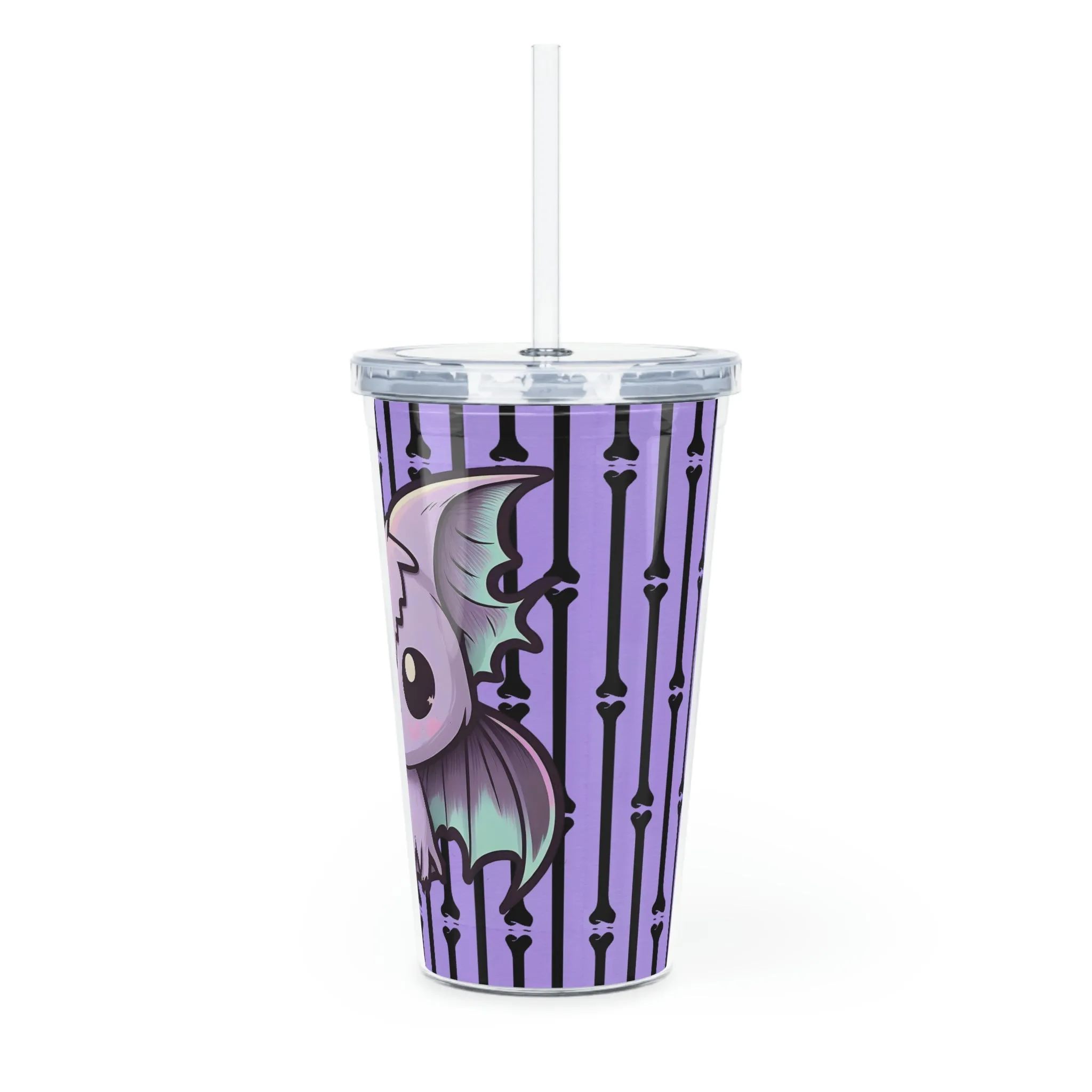 Pastel Goth Bat Purple Tumbler