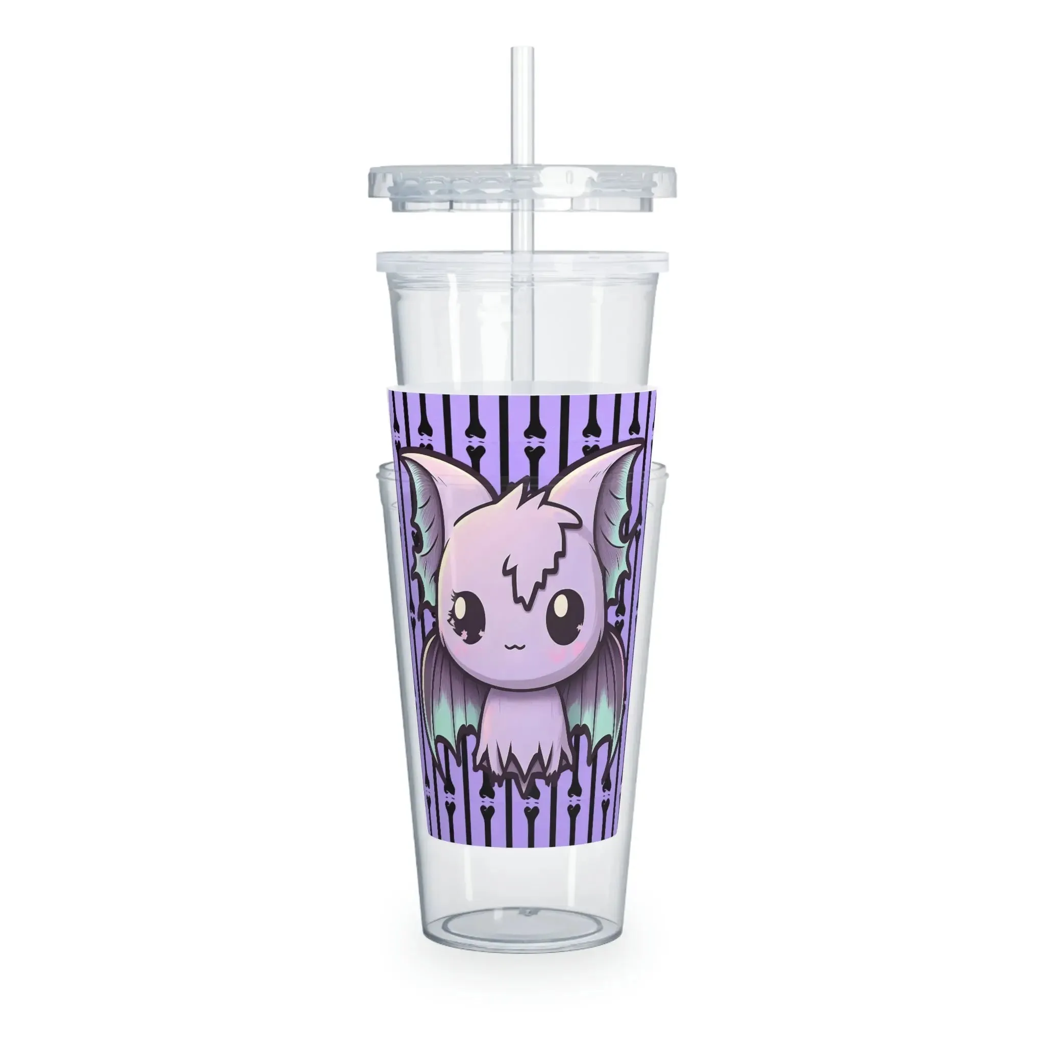 Pastel Goth Bat Purple Tumbler