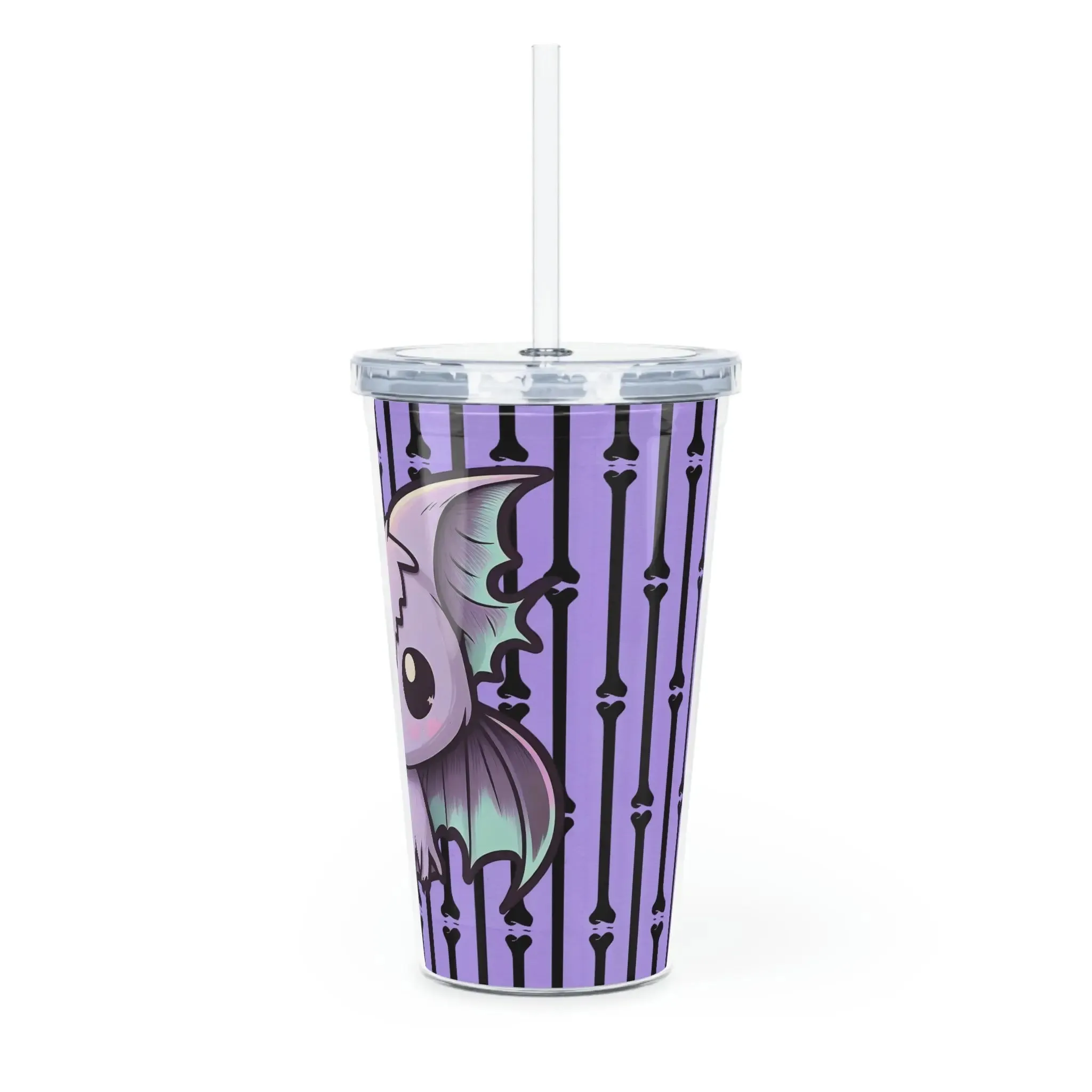 Pastel Goth Bat Purple Tumbler