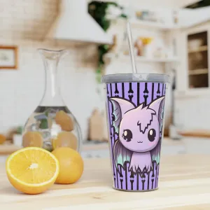 Pastel Goth Bat Purple Tumbler