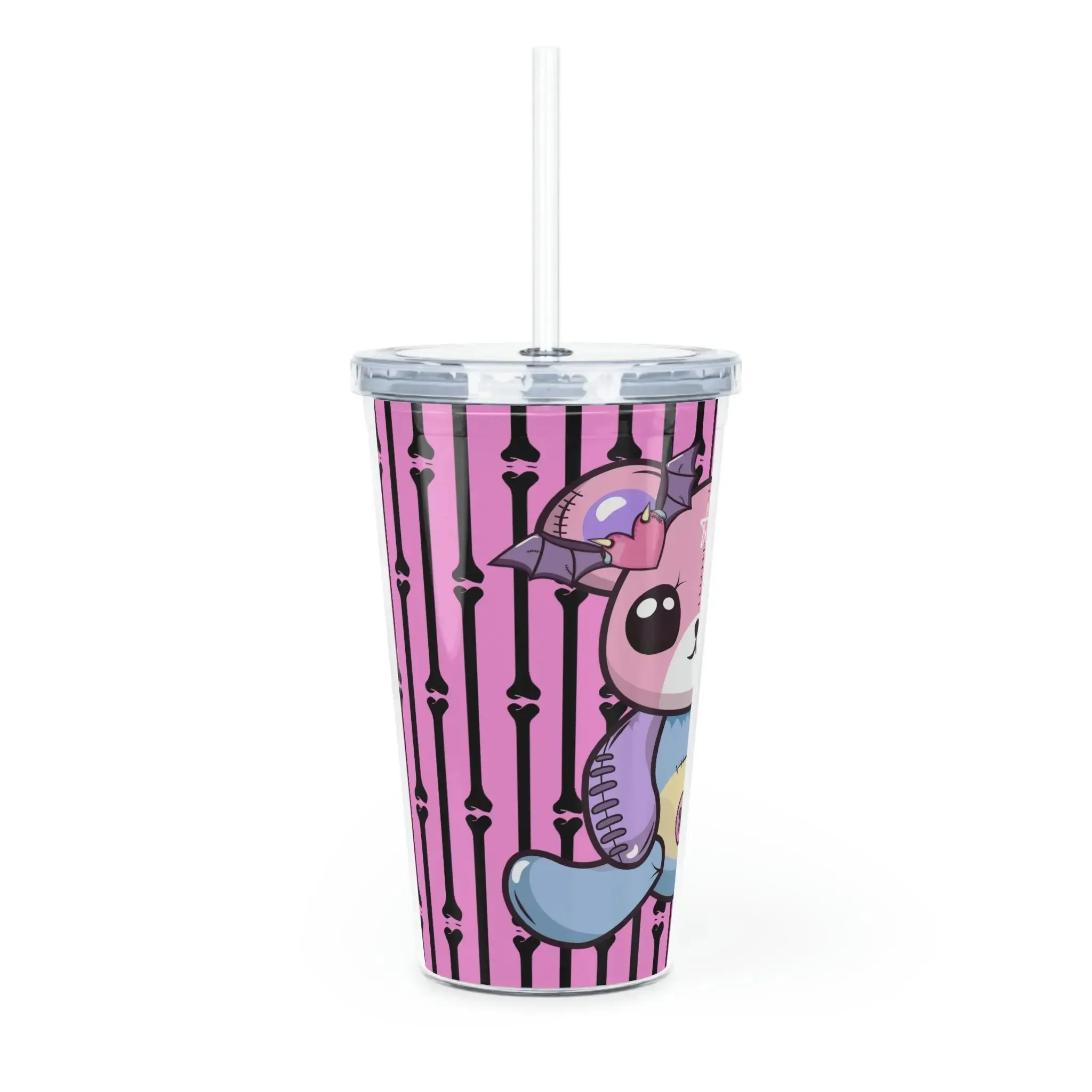 Pastel Goth Stitch Bear Tumbler