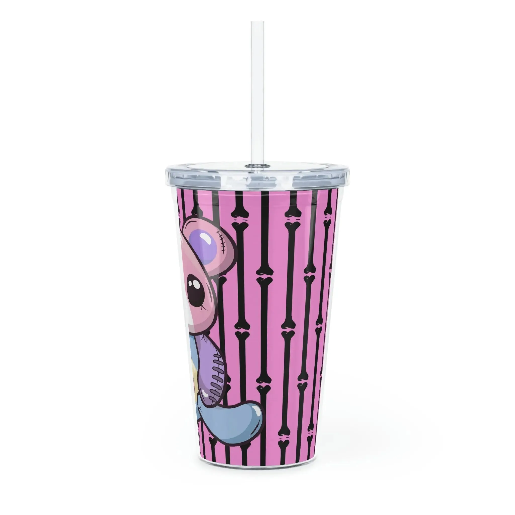 Pastel Goth Stitch Bear Tumbler