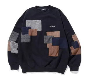 PATCH WORK CREWNECK SWEATSHIRT