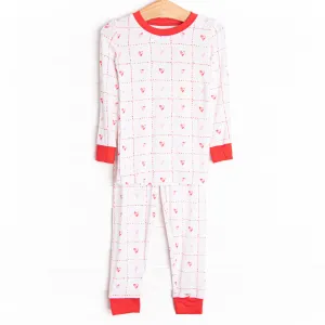 Patchwork Promise Bamboo Pajama Set, Red