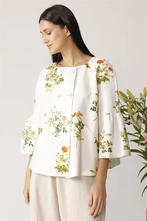 Payal Pratap   -   Alata Overlap Jacket  Morning Glory
