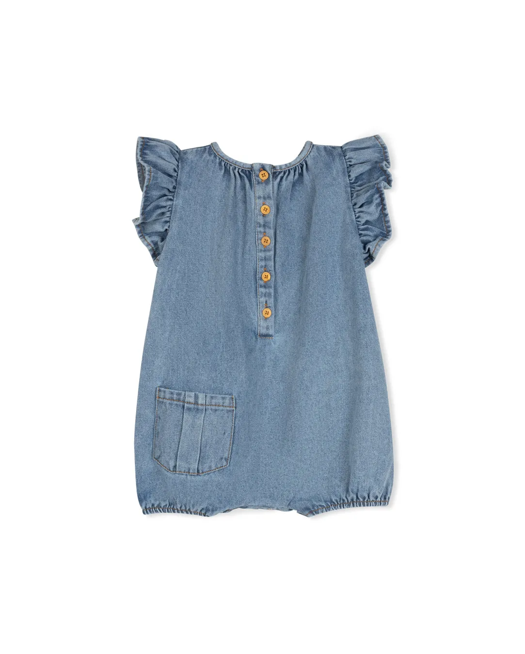 Pelly - Denim Girls Romper