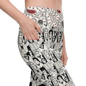 People and Paislies Leggings with pockets
