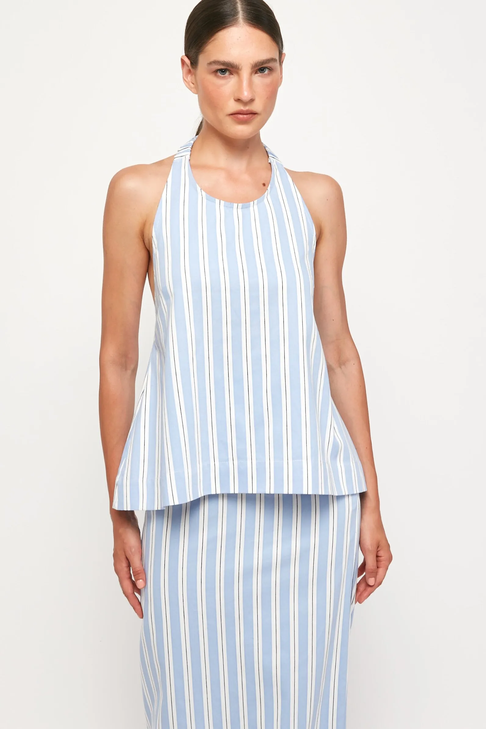 Peplum Halter Top | Pencil Skirt