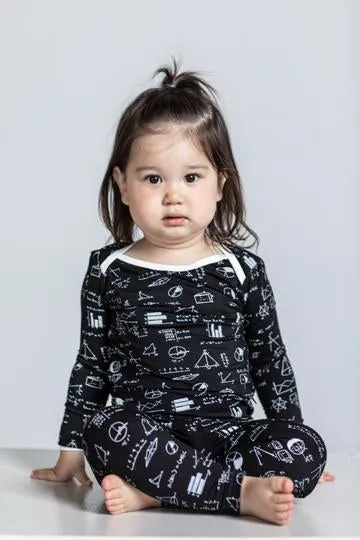 Peregrine Kidswear Chalk Math 2pc Pajama Set