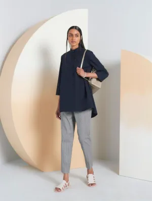 Perona   -   Womens-Shirts & Tops-Tops-Valarie-Pwa-Ss24-602-Xxs-Navy