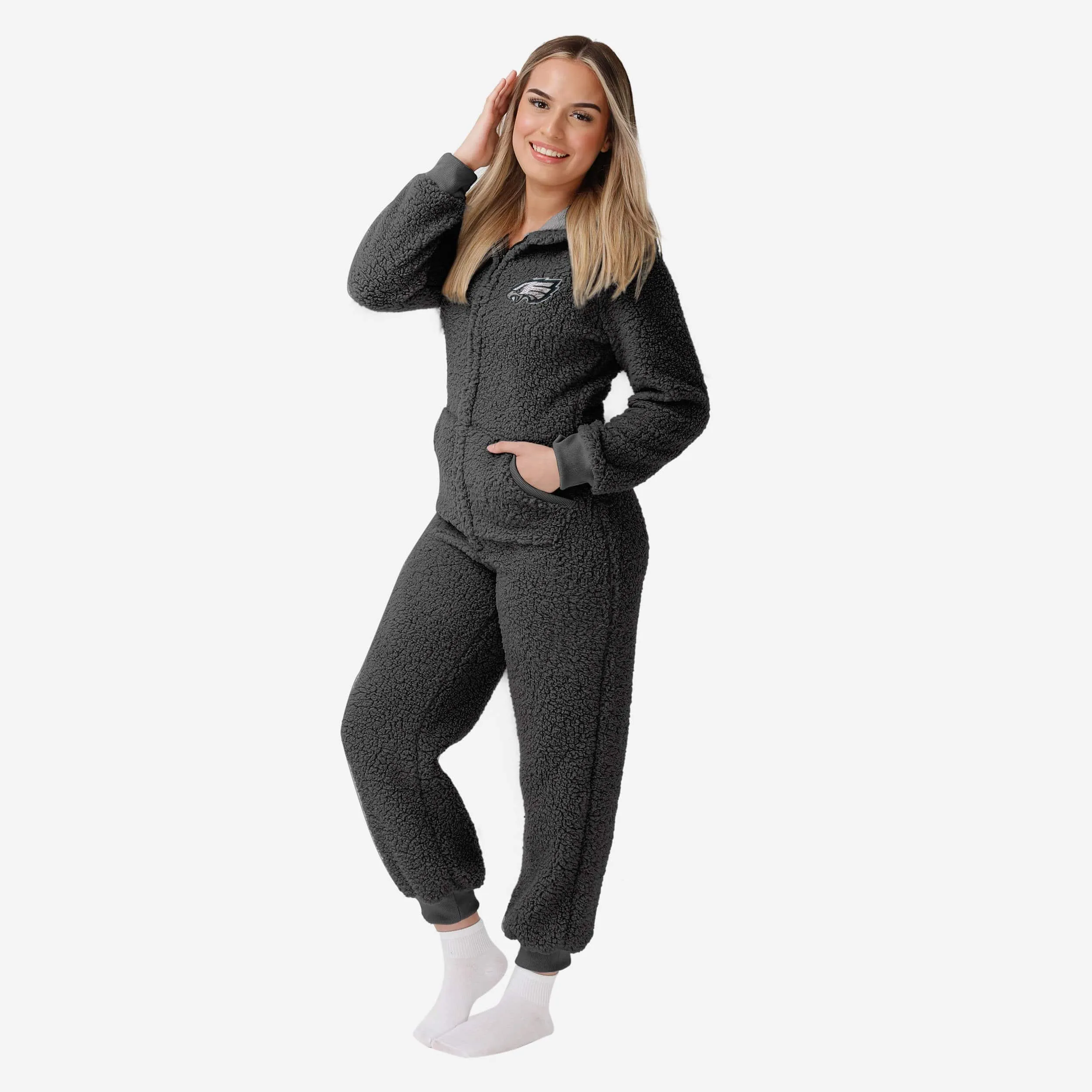Philadelphia Eagles Womens Sherpa One Piece Pajamas