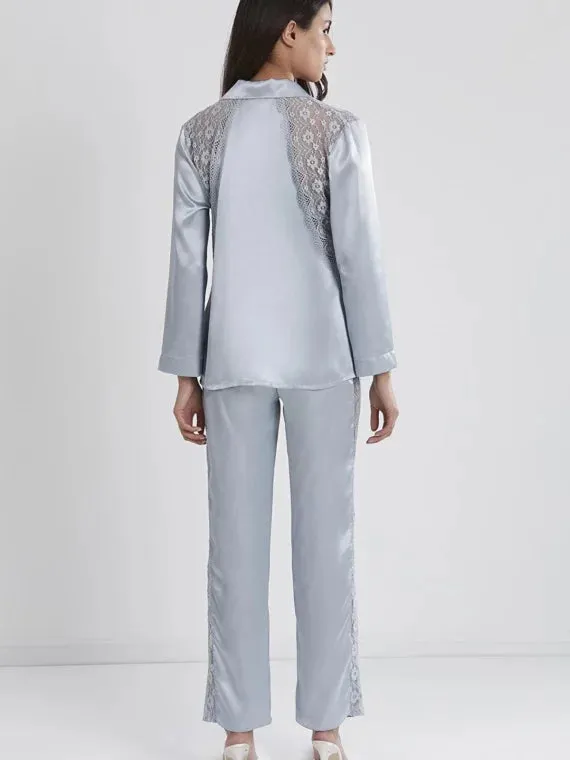 Pierre Cardin Women’s Satin Lace Pajamas Set