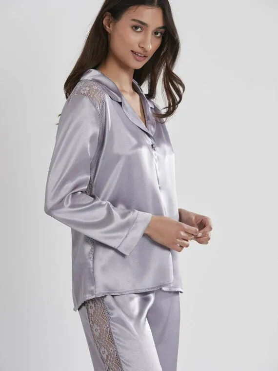 Pierre Cardin Women’s Satin Lace Pajamas Set