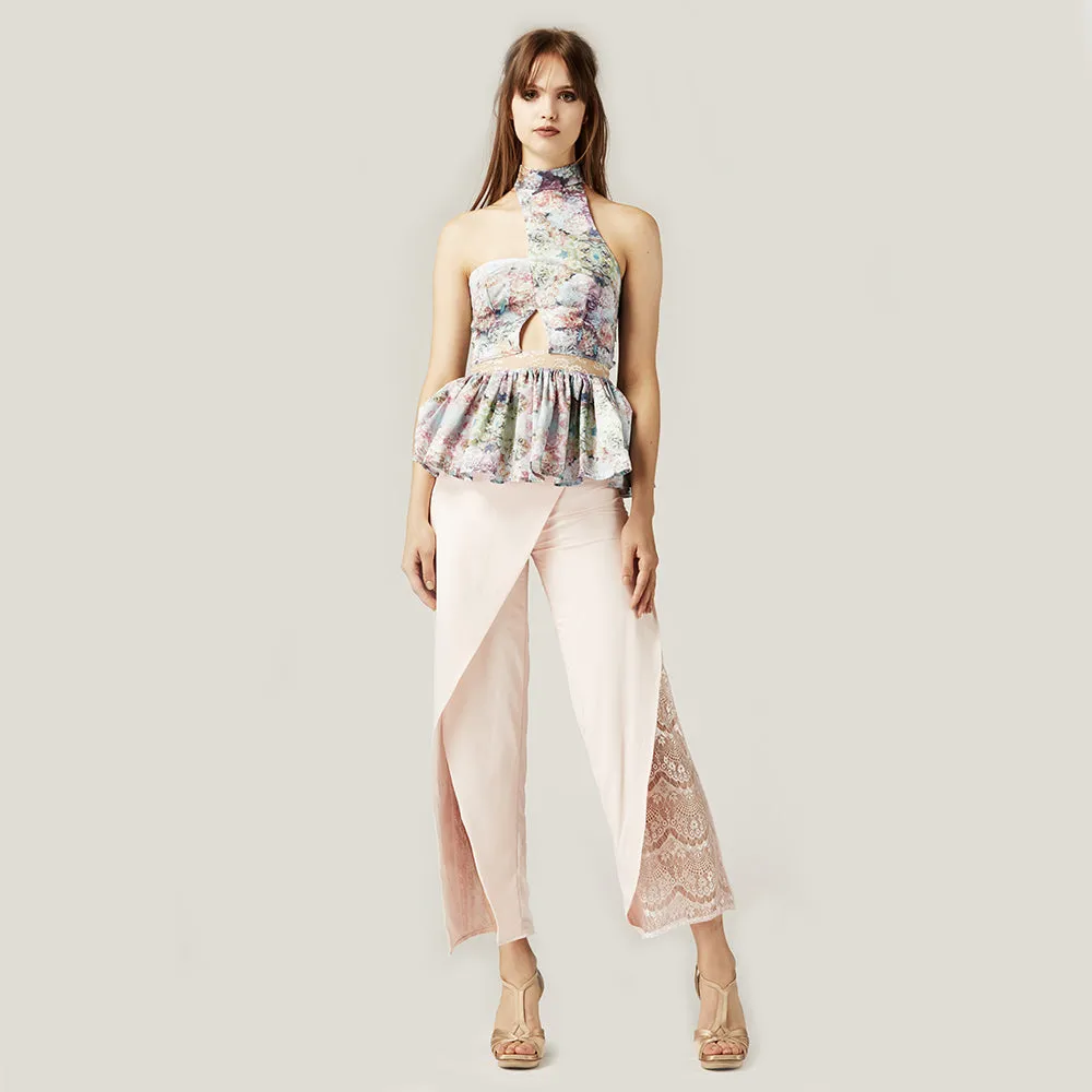 Pink Asymmetrical Pants