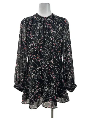 Pitch Black Printed Long Sleeved Romper